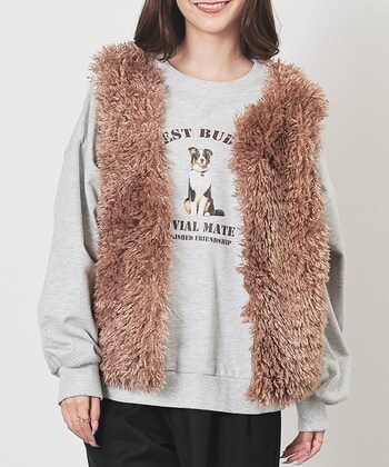 【Honeys公式 / ハニーズ】アニマルゆるトレーナー レディース S オートミール プチプラ 【Honeys公式 / ハニーズ】アニマルゆるトレーナー レディース S オートミール プチプラ