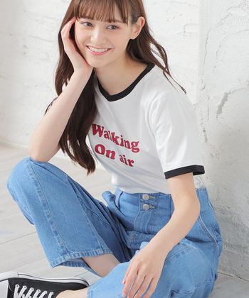 ハニーズ公式通販】リンガーTシャツ: トップス-Honeys Online Shop