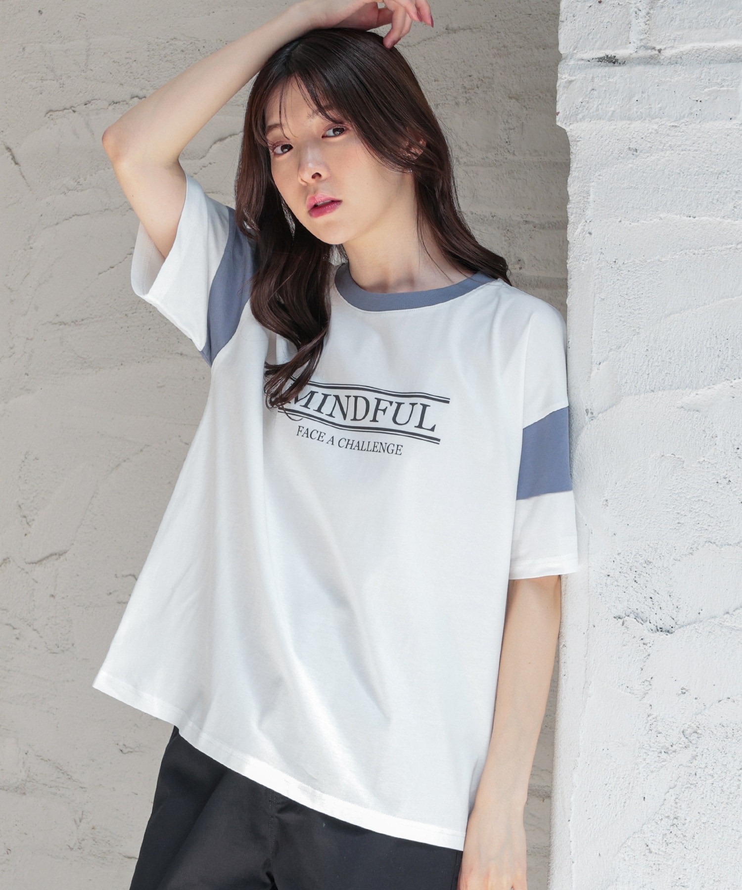 ハニーズ公式通販】配色ゆるTシャツ: トップス－Honeys Online Shop 
