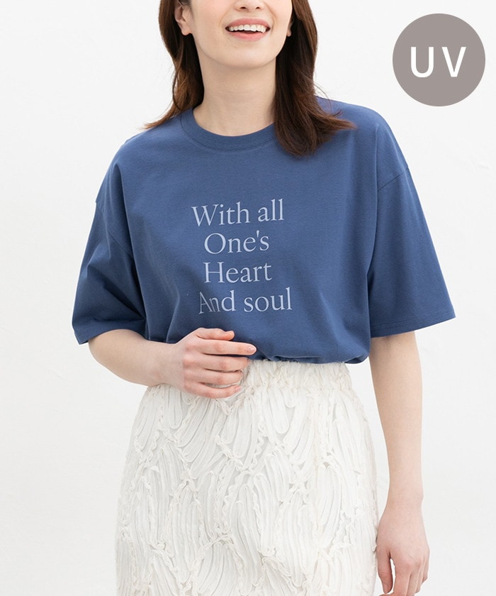 【Honeys公式 / ハニーズ】ゆるロゴプリントTシャツ レディース L ブルー プチプラ 【Honeys公式 / ハニーズ】ゆるロゴプリントTシャツ レディース L ブルー プチプラ