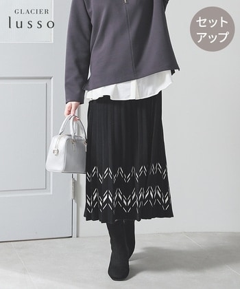 【Honeys公式 / ハニーズ】ニットスカート レディース M クロ×アイボリー プチプラ 【Honeys公式 / ハニーズ】ニットスカート レディース M クロ×アイボリー プチプラ