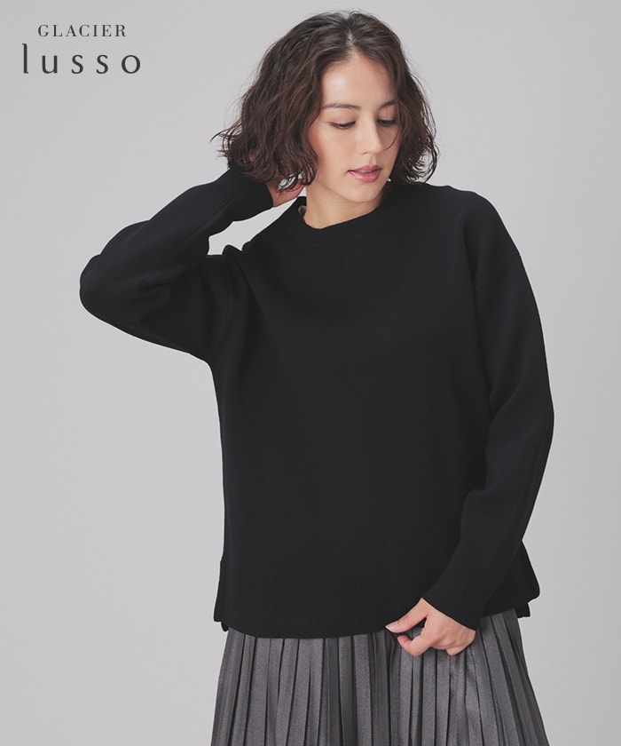 【Honeys公式 / ハニーズ】スウェットライクニット レディース M ブラック プチプラ
