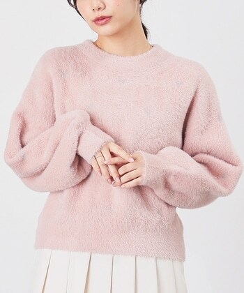 【Honeys公式 / ハニーズ】ハート柄フェザーニット レディース M ピンク プチプラ 【Honeys公式 / ハニーズ】ハート柄フェザーニット レディース M ピンク プチプラ