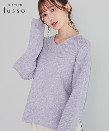 【Honeys公式 / ハニーズ】スパンコールニット レディース M 杢ラベンダー プチプラ 【Honeys公式 / ハニーズ】スパンコールニット レディース M 杢ラベンダー プチプラ