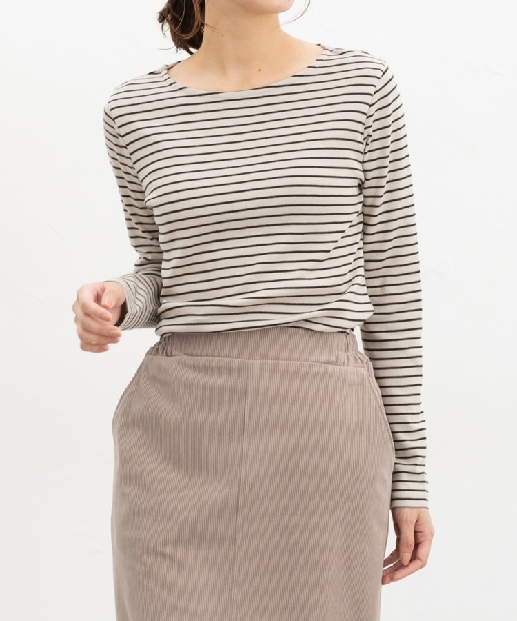 オーガニックボート衿T: トップス｜ハニーズ公式通販