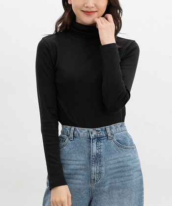 【Honeys公式 / ハニーズ】フライスタートルネック レディース M ブラック プチプラ 【Honeys公式 / ハニーズ】フライスタートルネック レディース M ブラック プチプラ