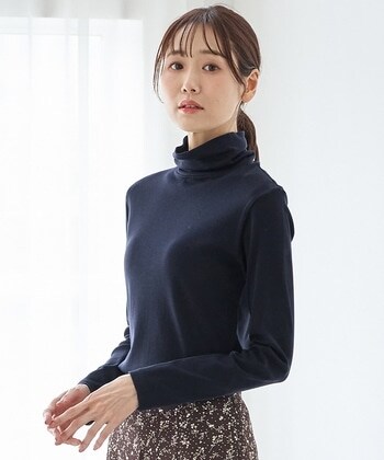 【Honeys公式 / ハニーズ】フライスタートルネック レディース S ネイビー プチプラ 【Honeys公式 / ハニーズ】フライスタートルネック レディース S ネイビー プチプラ