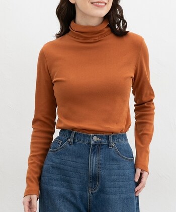 【Honeys公式 / ハニーズ】フライスタートルネック レディース S オレンジ プチプラ 【Honeys公式 / ハニーズ】フライスタートルネック レディース S オレンジ プチプラ