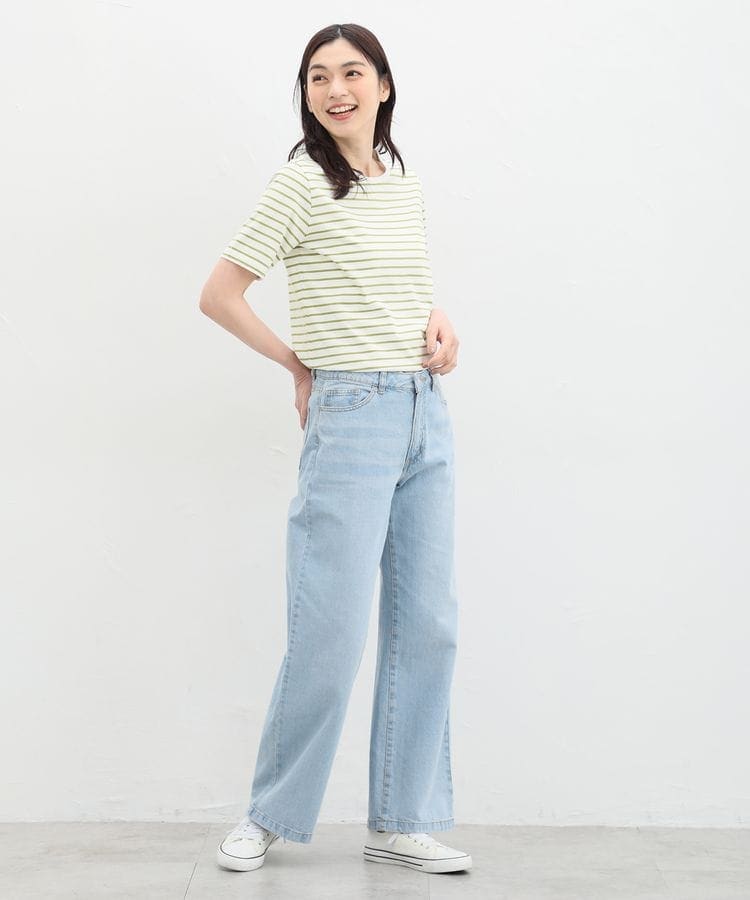 パネルボーダーTシャツ 半袖