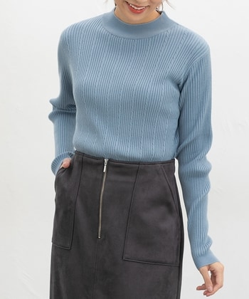 【Honeys公式 / ハニーズ】ケーブル編ハイネックニット レディース M サックス プチプラ 【Honeys公式 / ハニーズ】ケーブル編ハイネックニット レディース M サックス プチプラ