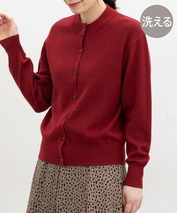 【Honeys公式 / ハニーズ】ハイネックカーディガン レディース L レッド プチプラ 【Honeys公式 / ハニーズ】ハイネックカーディガン レディース L レッド プチプラ