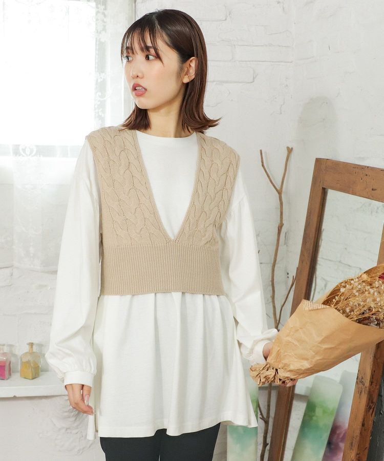 ハニーズ公式通販 ビスチェ付トップス トップス Honeys Online Shop レディースファッション通販