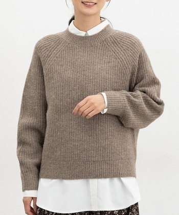 【Honeys公式 / ハニーズ】クルーネックニット レディース LL チャMix プチプラ 【Honeys公式 / ハニーズ】クルーネックニット レディース LL チャMix プチプラ