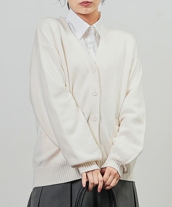 【Honeys公式 / ハニーズ】スクールVカーディガン レディース M アイボリー プチプラ 【Honeys公式 / ハニーズ】スクールVカーディガン レディース M アイボリー プチプラ