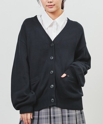 【Honeys公式 / ハニーズ】スクールVカーディガン レディース L ネイビー プチプラ 【Honeys公式 / ハニーズ】スクールVカーディガン レディース L ネイビー プチプラ