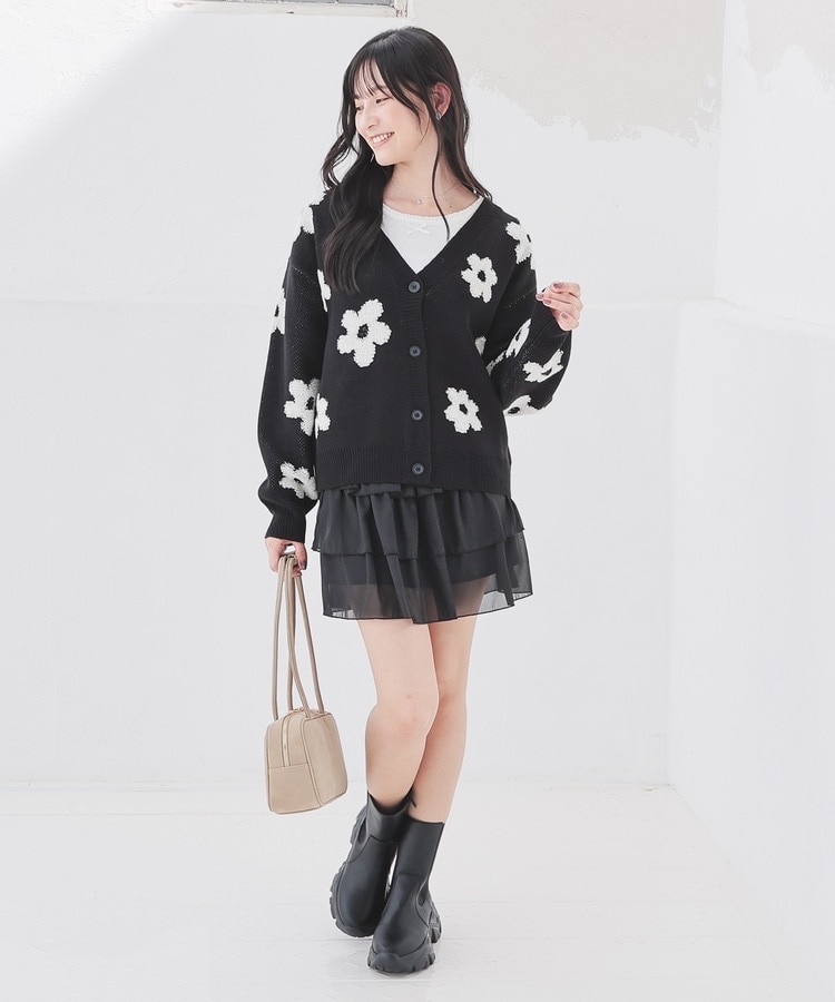 総柄Vネックカーディガン: トップス｜ハニーズ公式通販