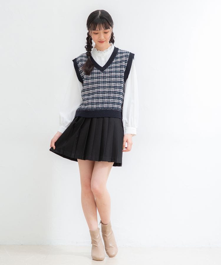 ハニーズ公式通販】ツイード風ベスト: トップス－Honeys Online Shop 
