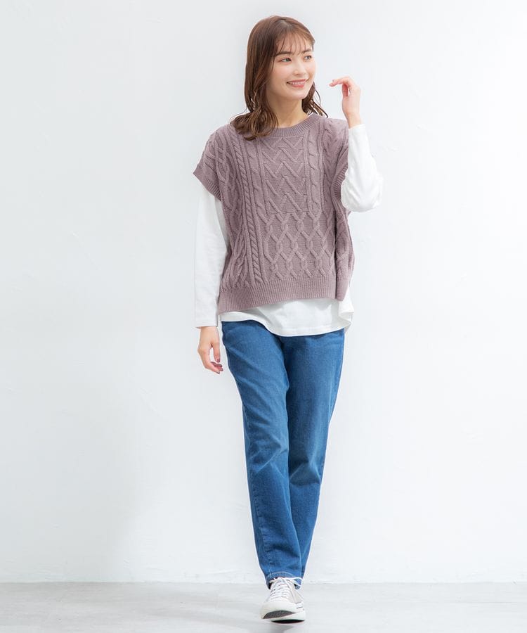ハニーズ公式通販 ｔシャツ付ニットベスト トップス Honeys Online Shop レディースファッション通販