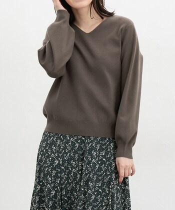 【Honeys公式 / ハニーズ】ヒアルロン酸Vネック レディース L モカ プチプラ 【Honeys公式 / ハニーズ】ヒアルロン酸Vネック レディース L モカ プチプラ