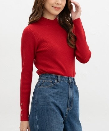 【Honeys公式 / ハニーズ】ヒアルロン酸釦付ニット レディース LL レッド プチプラ 【Honeys公式 / ハニーズ】ヒアルロン酸釦付ニット レディース LL レッド プチプラ