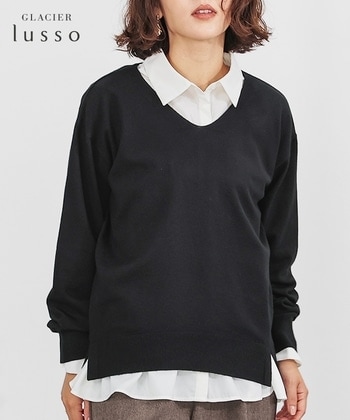 【Honeys公式 / ハニーズ】Vネックニット レディース M ブラック プチプラ 【Honeys公式 / ハニーズ】Vネックニット レディース M ブラック プチプラ