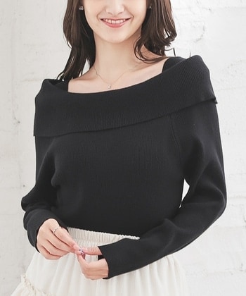 【Honeys公式 / ハニーズ】オフショルトップス レディース S ブラック プチプラ 【Honeys公式 / ハニーズ】オフショルトップス レディース S ブラック プチプラ