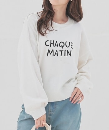 【Honeys公式 / ハニーズ】ロゴ刺繍ニット レディース L アイボリー プチプラ 【Honeys公式 / ハニーズ】ロゴ刺繍ニット レディース L アイボリー プチプラ