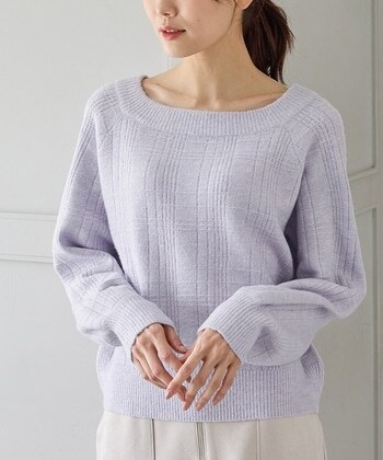 【Honeys公式 / ハニーズ】ラメ入チェック編ニット レディース M ラベンダー プチプラ 【Honeys公式 / ハニーズ】ラメ入チェック編ニット レディース M ラベンダー プチプラ