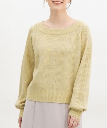 【Honeys公式 / ハニーズ】ラメ入チェック編ニット レディース S イエロー プチプラ 【Honeys公式 / ハニーズ】ラメ入チェック編ニット レディース S イエロー プチプラ