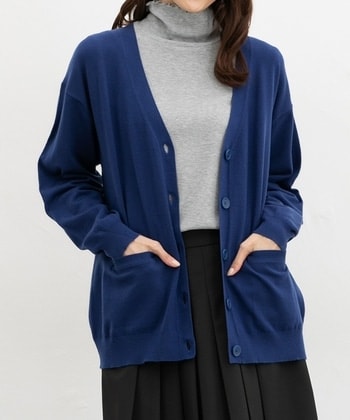 【Honeys公式 / ハニーズ】ヒアルロン酸Vカーデ レディース LL ブルー プチプラ 【Honeys公式 / ハニーズ】ヒアルロン酸Vカーデ レディース LL ブルー プチプラ