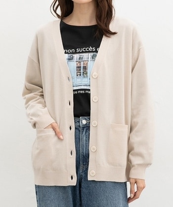 【Honeys公式 / ハニーズ】ヒアルロン酸Vカーデ レディース L ライトベージュ プチプラ 【Honeys公式 / ハニーズ】ヒアルロン酸Vカーデ レディース L ライトベージュ プチプラ