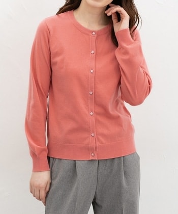 【Honeys公式 / ハニーズ】ヒアルロン酸クルーカーデ レディース Ｌ ピンク プチプラ