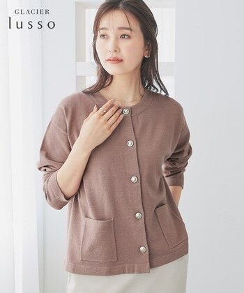 【Honeys公式 / ハニーズ】金釦付クルーカーデ レディース LL モカ プチプラ 【Honeys公式 / ハニーズ】金釦付クルーカーデ レディース LL モカ プチプラ