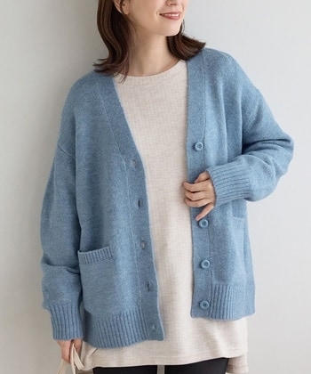 【Honeys公式 / ハニーズ】Vネックカーディガン レディース M 杢ブルー プチプラ 【Honeys公式 / ハニーズ】Vネックカーディガン レディース M 杢ブルー プチプラ