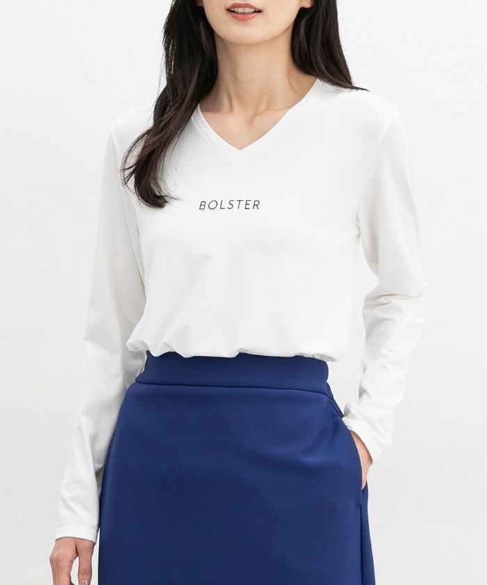 【Honeys公式 / ハニーズ】ロゴVネックTシャツ レディース L オフ プチプラ