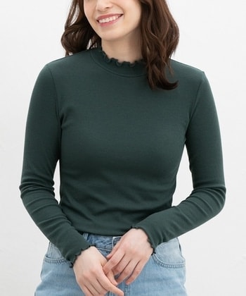 【Honeys公式 / ハニーズ】メローハイネックTシャツ レディース M グリーン プチプラ 【Honeys公式 / ハニーズ】メローハイネックTシャツ レディース M グリーン プチプラ