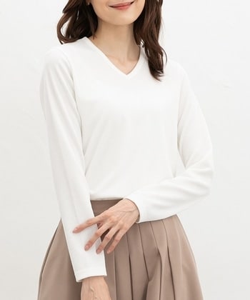 【Honeys公式 / ハニーズ】VネックTシャツ レディース M オフ プチプラ 【Honeys公式 / ハニーズ】VネックTシャツ レディース M オフ プチプラ