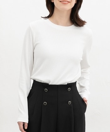 【Honeys公式 / ハニーズ】クルーネックTシャツ レディース L オフ プチプラ 【Honeys公式 / ハニーズ】クルーネックTシャツ レディース L オフ プチプラ