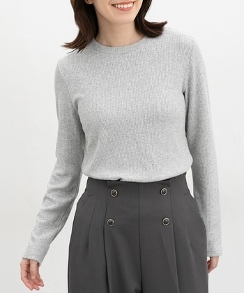 【Honeys公式 / ハニーズ】クルーネックTシャツ レディース L 杢グレー プチプラ 【Honeys公式 / ハニーズ】クルーネックTシャツ レディース L 杢グレー プチプラ