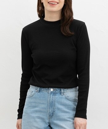 【Honeys公式 / ハニーズ】ジャカードハイネックT レディース LL ブラック プチプラ 【Honeys公式 / ハニーズ】ジャカードハイネックT レディース LL ブラック プチプラ