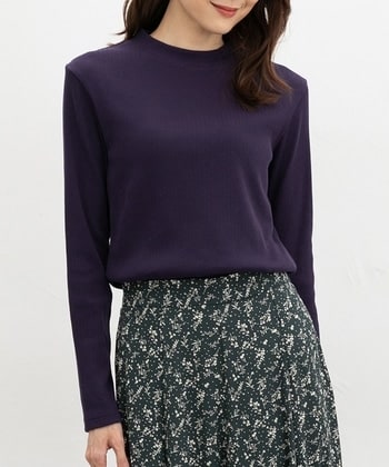 【Honeys公式 / ハニーズ】ジャカードハイネックT レディース S パープル プチプラ 【Honeys公式 / ハニーズ】ジャカードハイネックT レディース S パープル プチプラ