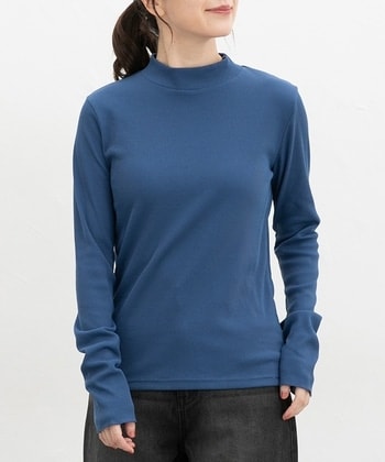 【Honeys公式 / ハニーズ】袖シャーリングハイネック レディース L ブルー プチプラ 【Honeys公式 / ハニーズ】袖シャーリングハイネック レディース L ブルー プチプラ