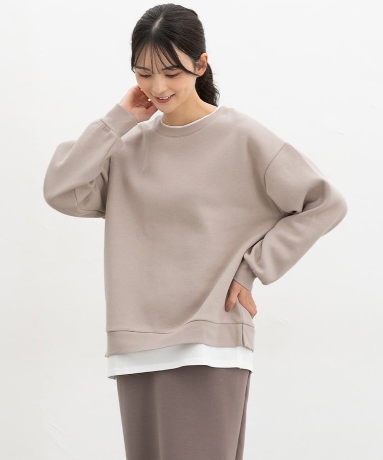 裏起毛ゆるレイヤード風スウェット: トップス｜ハニーズ公式通販