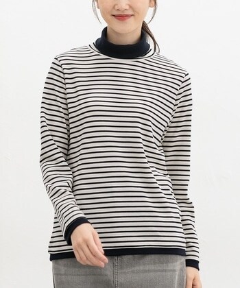 【Honeys公式 / ハニーズ】配色タートルネック レディース LL オフ×コン プチプラ 【Honeys公式 / ハニーズ】配色タートルネック レディース LL オフ×コン プチプラ