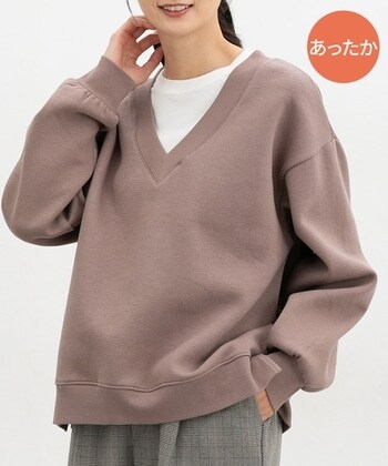 【Honeys公式 / ハニーズ】裏起毛ゆるレイヤード風 レディース S モカ プチプラ 【Honeys公式 / ハニーズ】裏起毛ゆるレイヤード風 レディース S モカ プチプラ