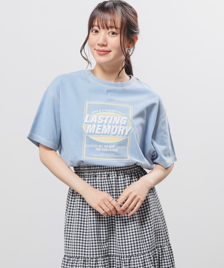 配色ステッチゆるTシャツ: トップス｜ハニーズ公式通販