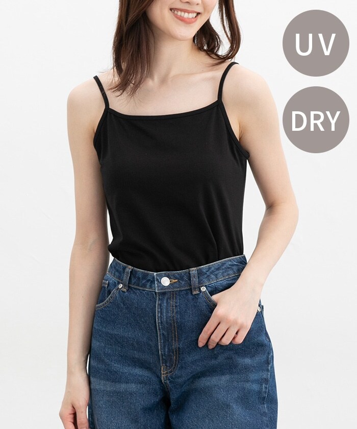 【Honeys公式 / ハニーズ】カップ付キャミソール レディース M ブラック プチプラ 【Honeys公式 / ハニーズ】カップ付キャミソール レディース M ブラック プチプラ