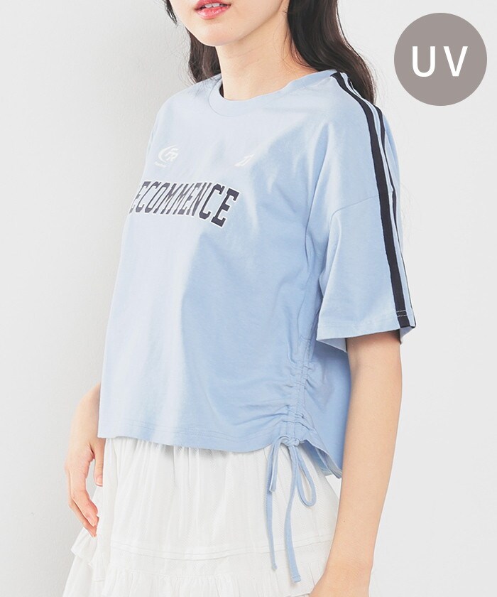 【Honeys公式 / ハニーズ】脇ドロストTシャツ レディース M サックス プチプラ 【Honeys公式 / ハニーズ】脇ドロストTシャツ レディース M サックス プチプラ