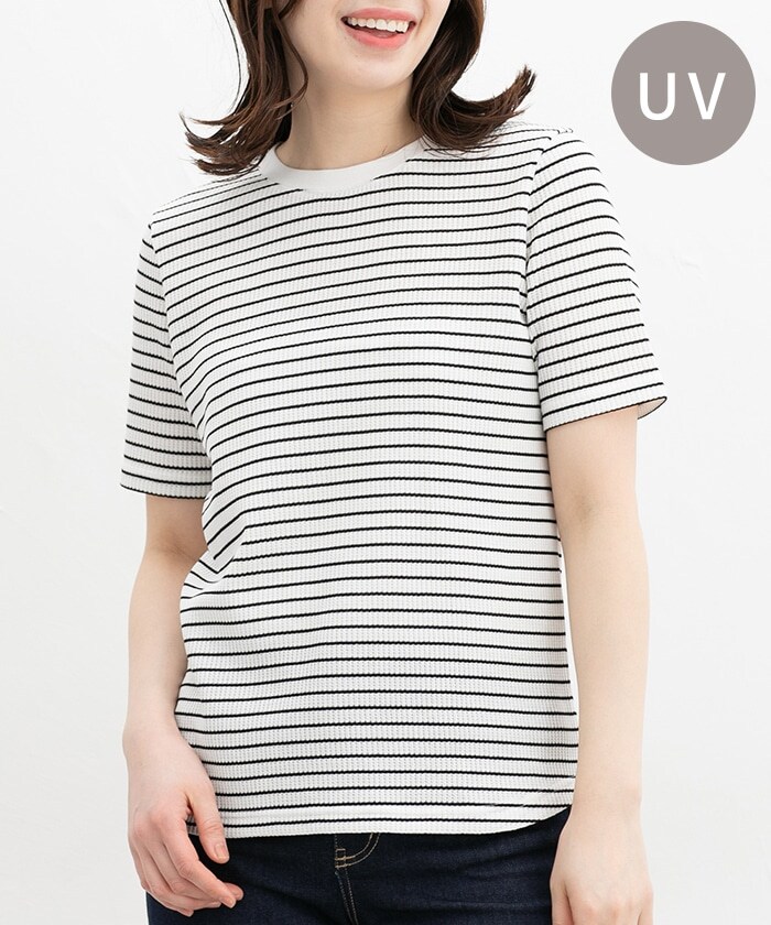 【Honeys公式 / ハニーズ】半袖ワッフルTシャツ レディース L オフ×コン プチプラ 【Honeys公式 / ハニーズ】半袖ワッフルTシャツ レディース L オフ×コン プチプラ