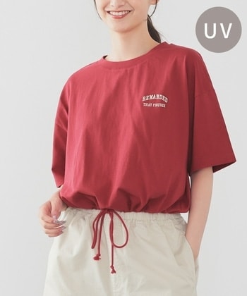 【Honeys公式 / ハニーズ】裾ドロストゆるTシャツ レディース M レッド プチプラ 【Honeys公式 / ハニーズ】裾ドロストゆるTシャツ レディース M レッド プチプラ